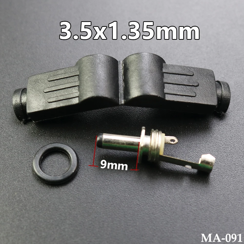 1PCS 3.5x1.35mm DC Power Plug 3.5*1.35mm L-shaped Male 90 Right Angle Single Head Jack Adapter Cord Connector