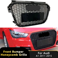 High quality GRILL Centre Panel Upper Grill For Audi A1 2011-2015 S1 Grilles Honeycomb Mesh Racing Grille ABS Car Accessories