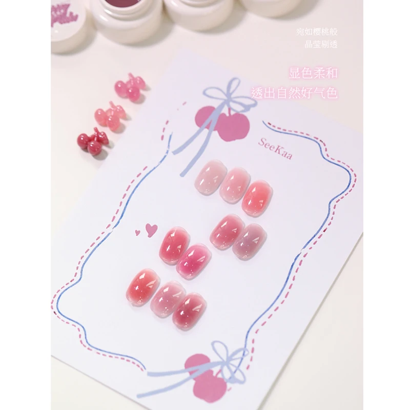 SEEKAA 2025 nuevo juego de Gel de uñas de Color translúcido de 10 colores sin HEMA Gel UV no tóxico sin TPO enlatado para salón de uñas al por mayor
