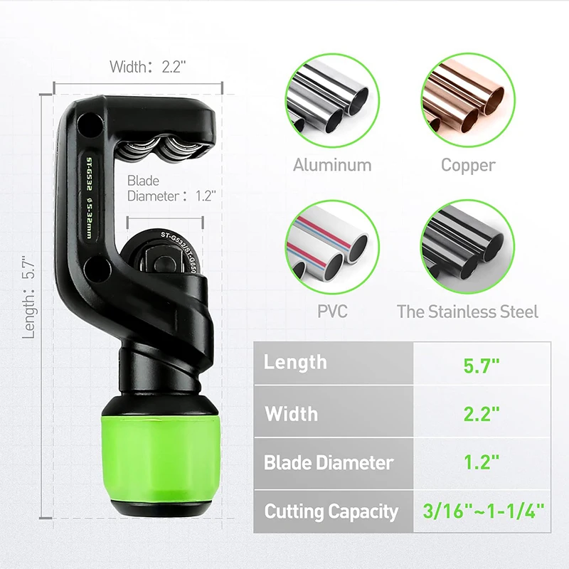 Great Air Conditioning Copper Pipe Cutter Galvanized Pipe and Iron Tube Metal Cutter for Plumbers Pipe Cutting Machine