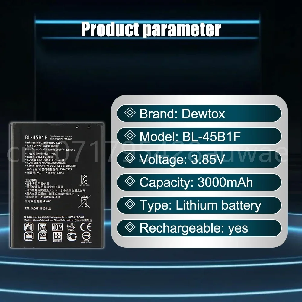 BL-45B1F 3000mAh แบตเตอรี่ทดแทนสําหรับ LG V10 H961N F600 H900 H901 VS990 H968 BL 45B1F แบตเตอรี่โทรศัพท์มือถือ