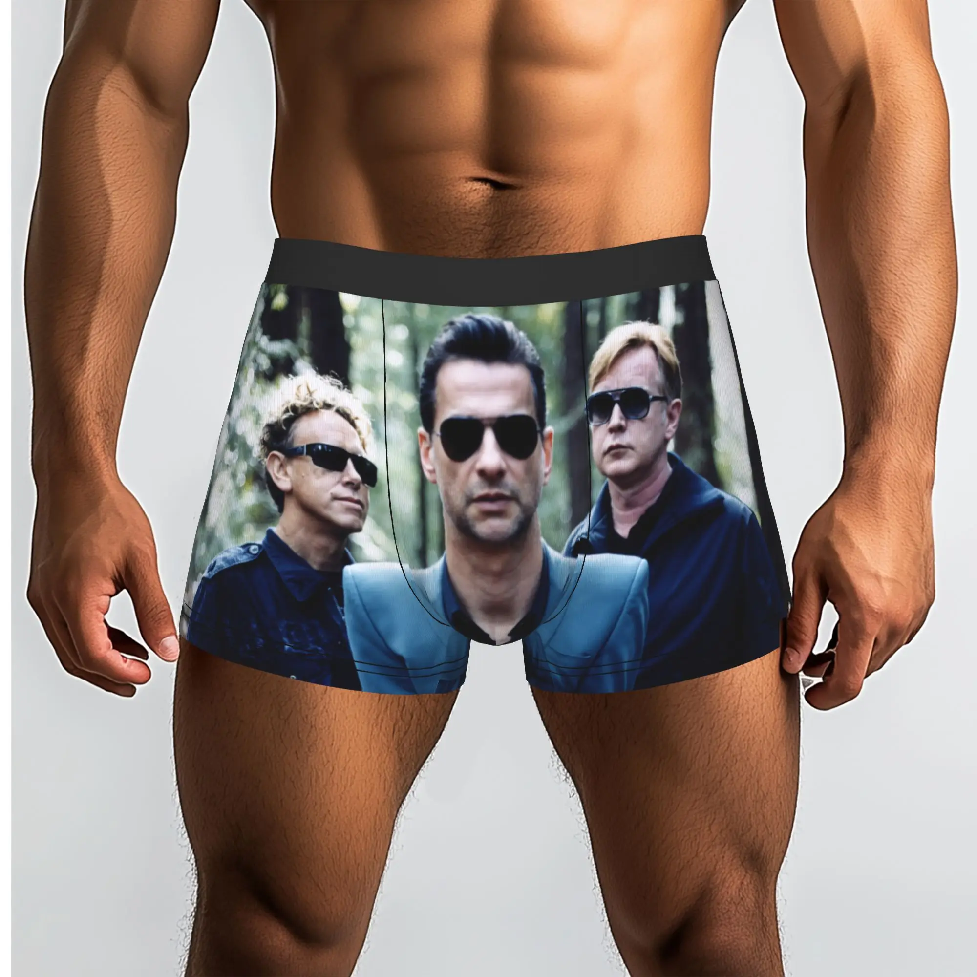 Custom D-Depeche Cool Mode Electronic Rock Underwear Men Breathable  Boxer Briefs Shorts Panties Soft Underpants For Male