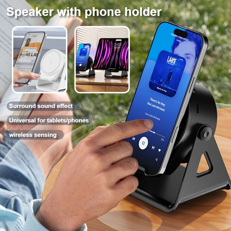 

Длительный портативный динамик для развлечений и отдыха, многофункциональный беспроводной датчик, держатель для телефона с динамиком Bluetooth RGB