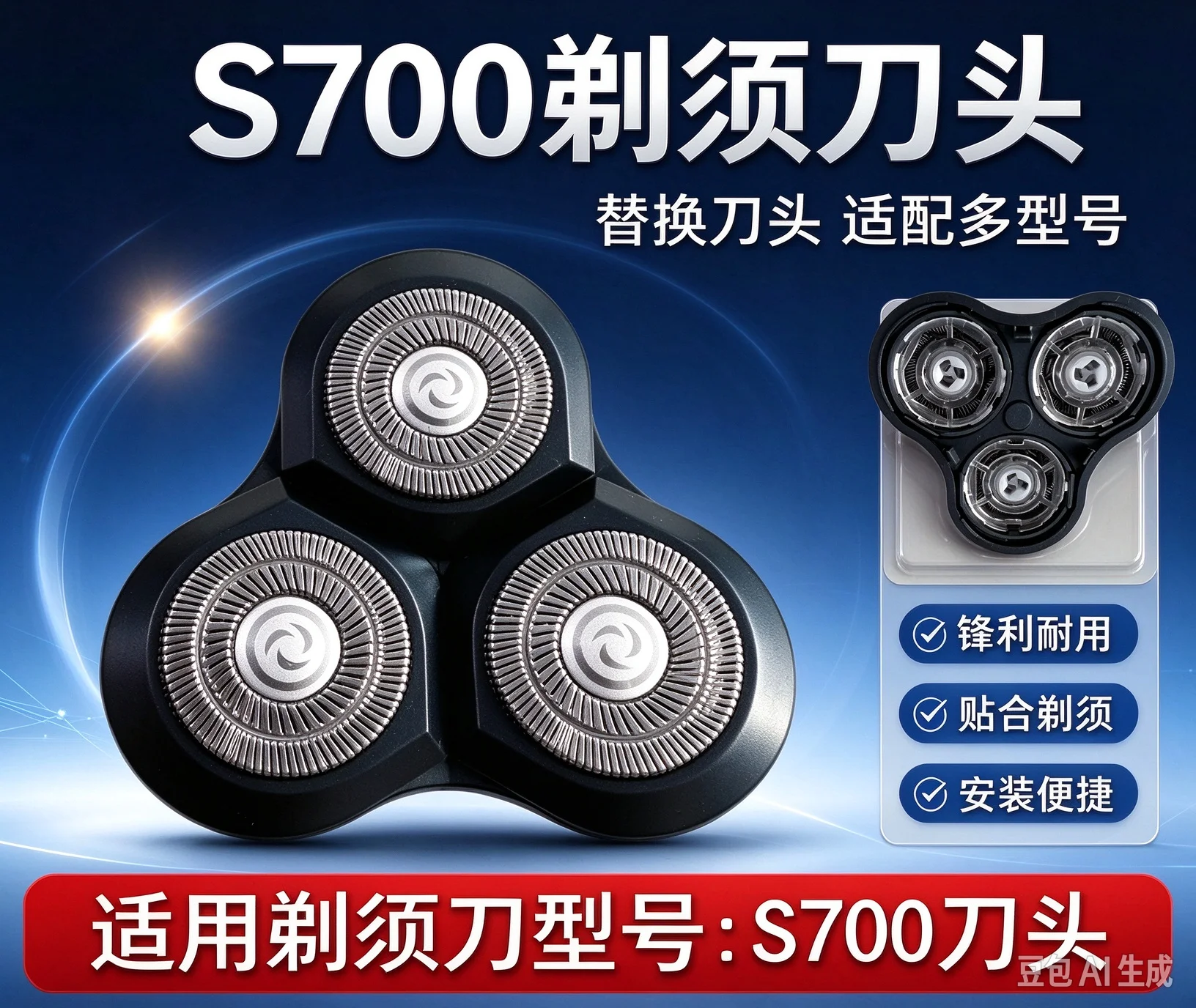 電動シェーバー用ヘッドアクセサリー-s700