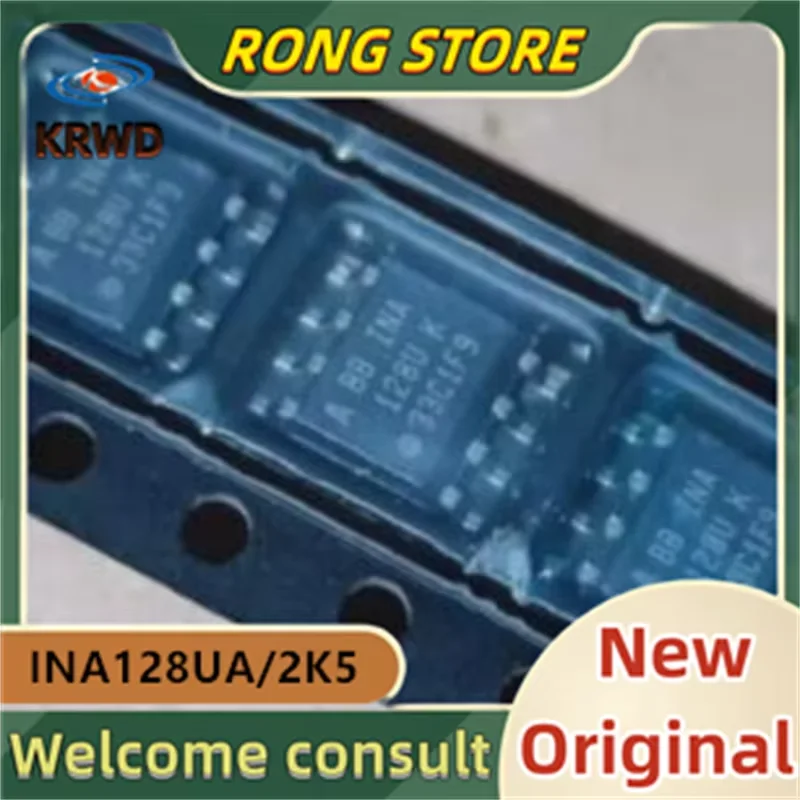 (5 PCS) INA128UA/2K5 INA128UA SOP-8 INA128UK Novo e Original Chip IC