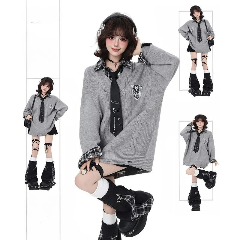 Mastering the Y2K Aesthetic: A Deep Dive into the Preppy Style Patchwork Pullover