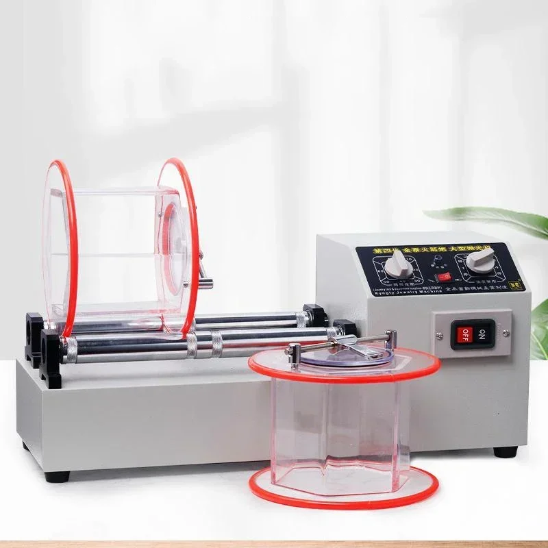 

New Electric Roller Polishing Machine Walnut Copper Coin Text Game Cleaning Polishing Large Roller Gold And Silver Jewelr