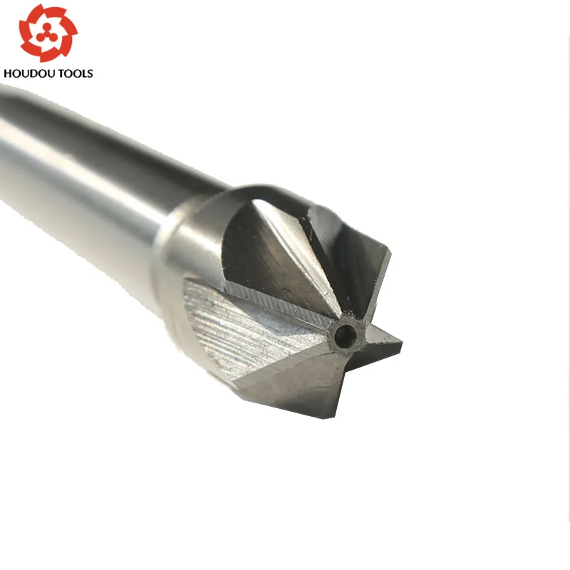 Cost sale of 1PC HSS6542 Made Taper Shank Multi-Edged HSS Chamfer Cutter 60/90/120 degree 14-25mm for Steel Metal Plate Drilling