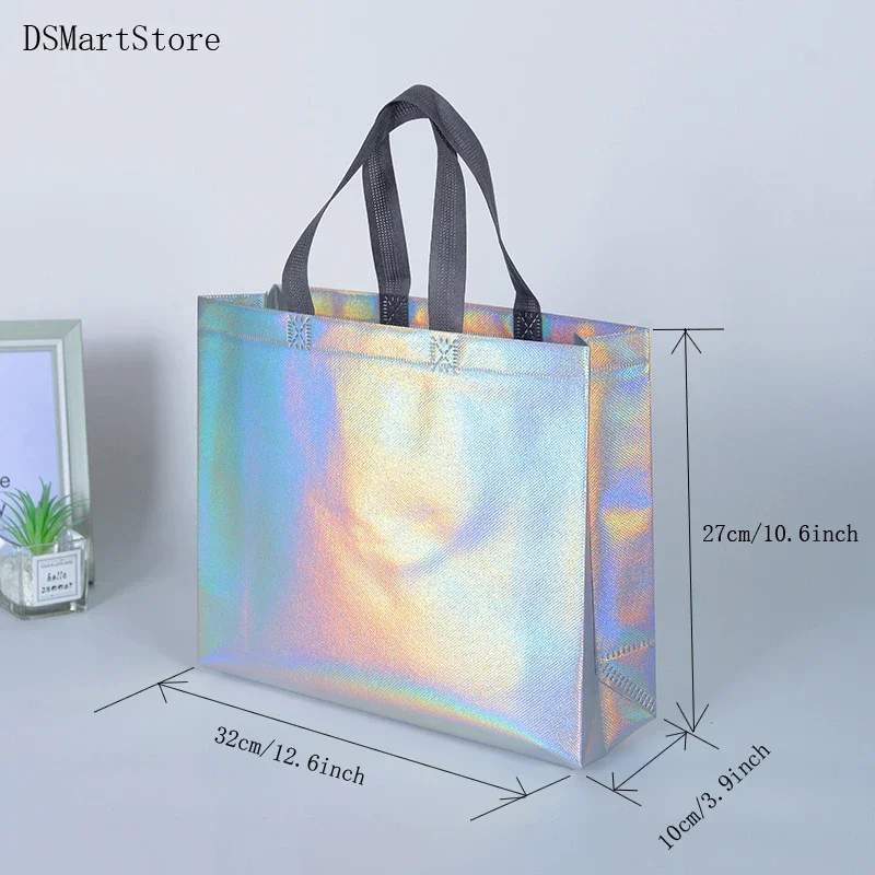 أكياس تسوق بقالة قابلة لإعادة الاستخدام تنطبق على مستلزمات حفلات أعياد الميلاد ووصيفات العروس وحقيبة يد مقاومة للماء #2