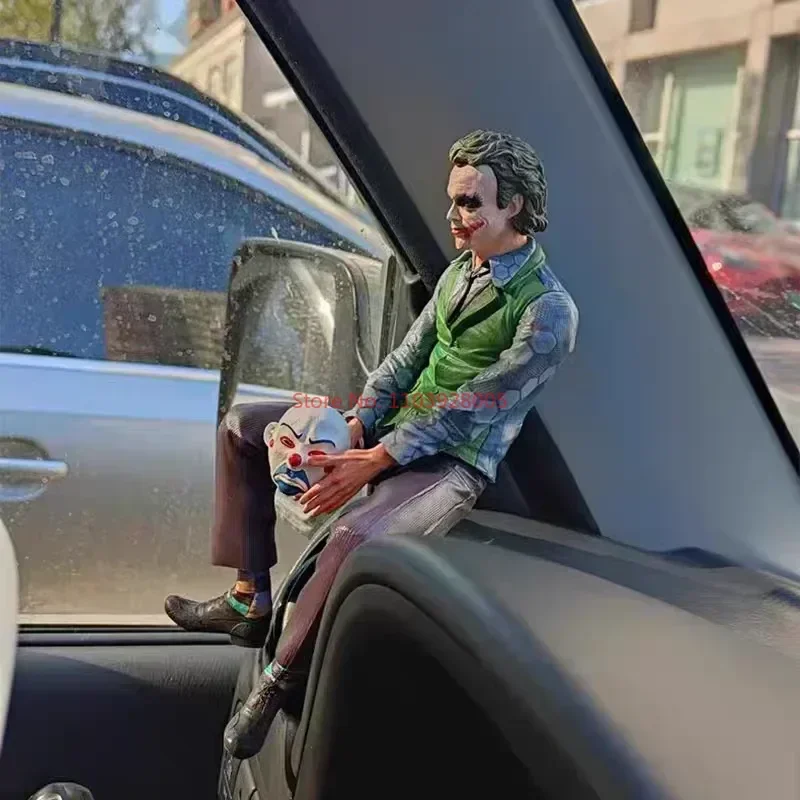 

Hot Movie Joker Heath Ledger Clown Sitting Doll Car Doll Car Rear Roof Pendant Car Rear Exterior Ornaments Kids Toys