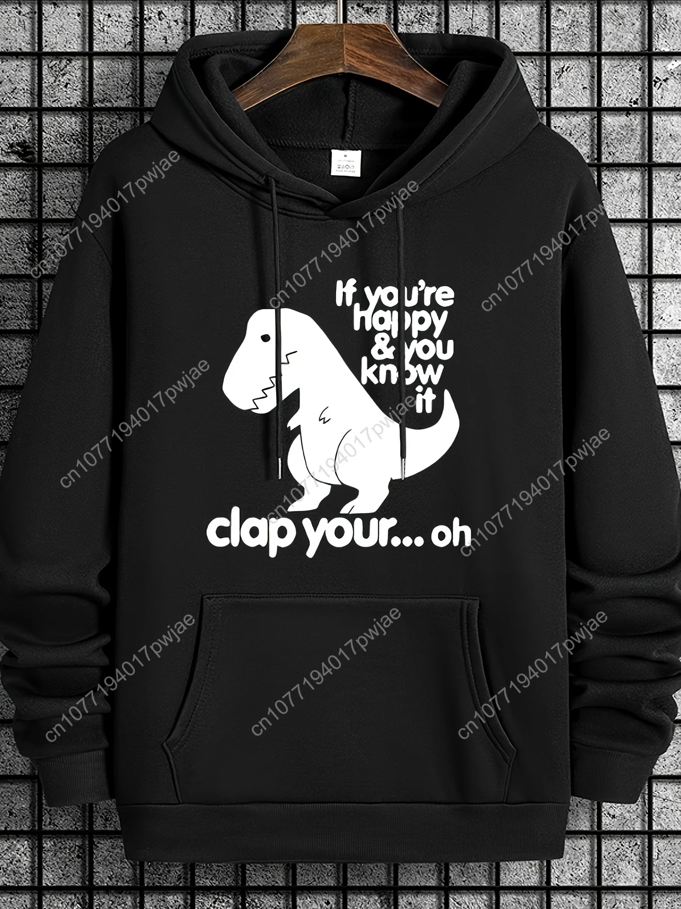 Sweat à capuche imprimé graphique Unique Dinosaur Humor – Sweat à capuche tendance pour hommes – Sweat-shirt à capuche confortable, tendance et polyvalent à manches longues