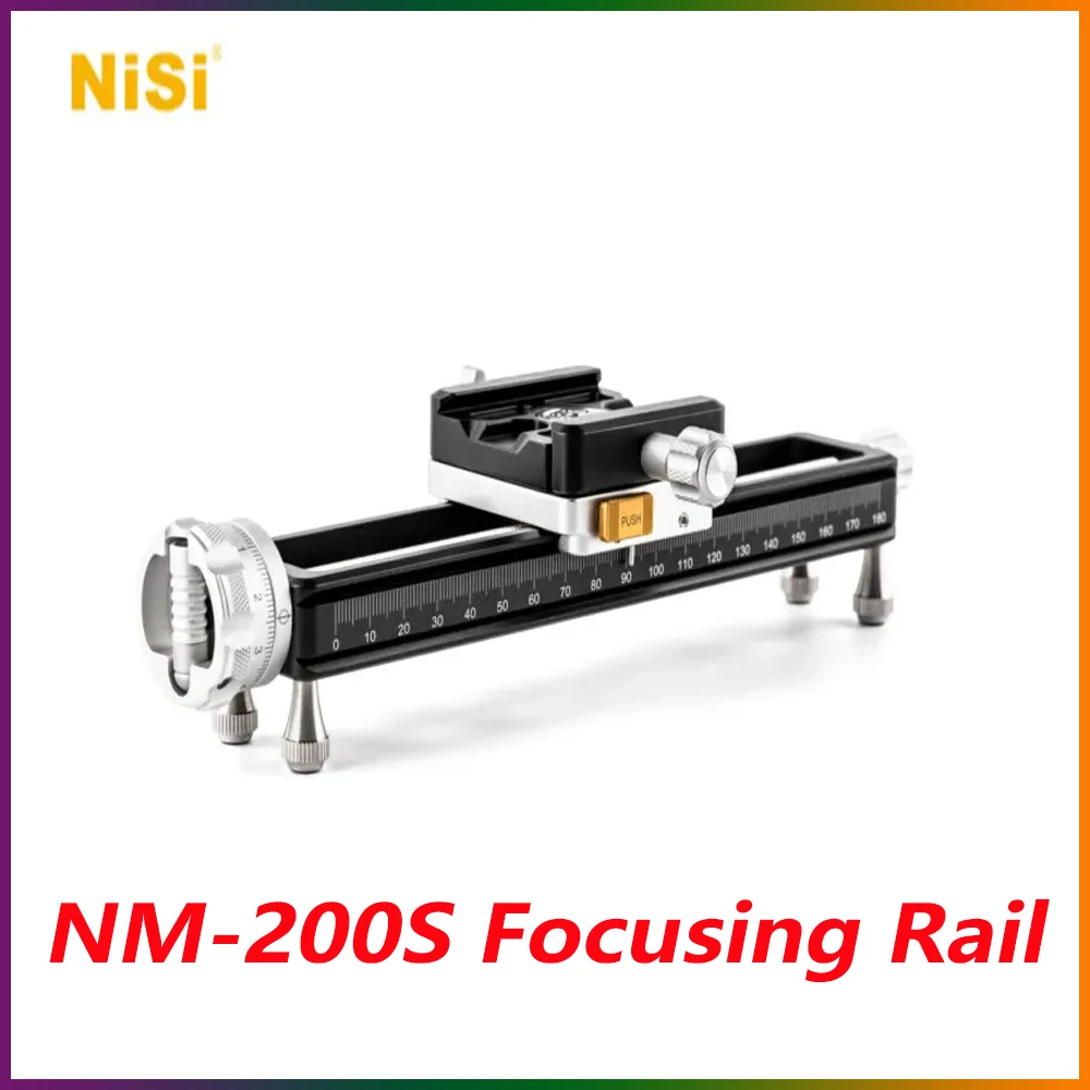 

Nisi NM-200S 200 Macro Photography Focusing Rail Slider Video Record Track Portable Desktop Shoot 1/4 Screw 180 for DSLR Camera