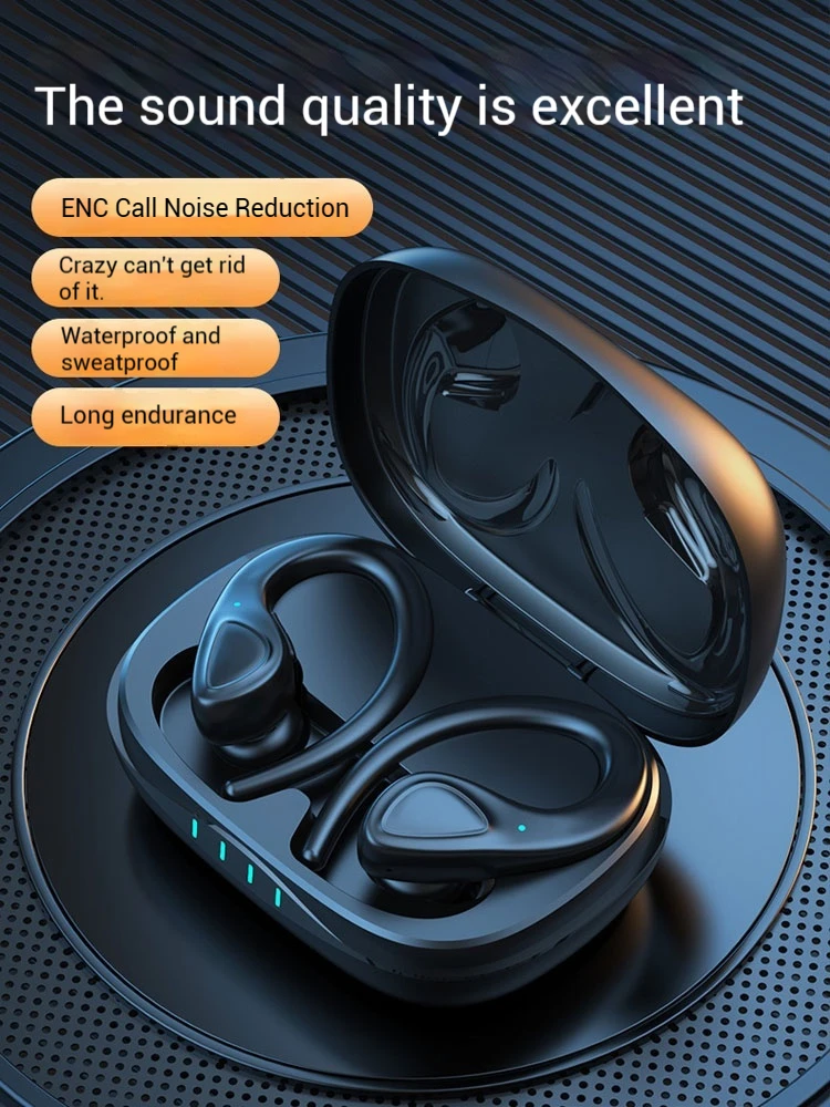 

TWS Bluetooth Open Noise Cancelling Headphone Ear-hanging Earphone Long-lasting Battery Stangby 500 Hrs Water Resistant Earbuds