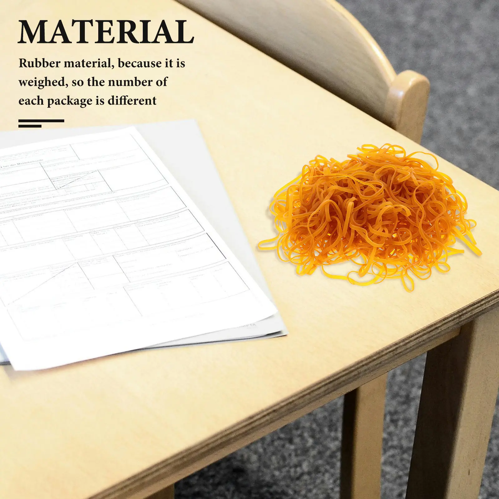 

Yellow Wide Thick High Elasticity Rubber Bands Heavy Duty for Trash Can Fastening Home Office School Crafts Food Storage