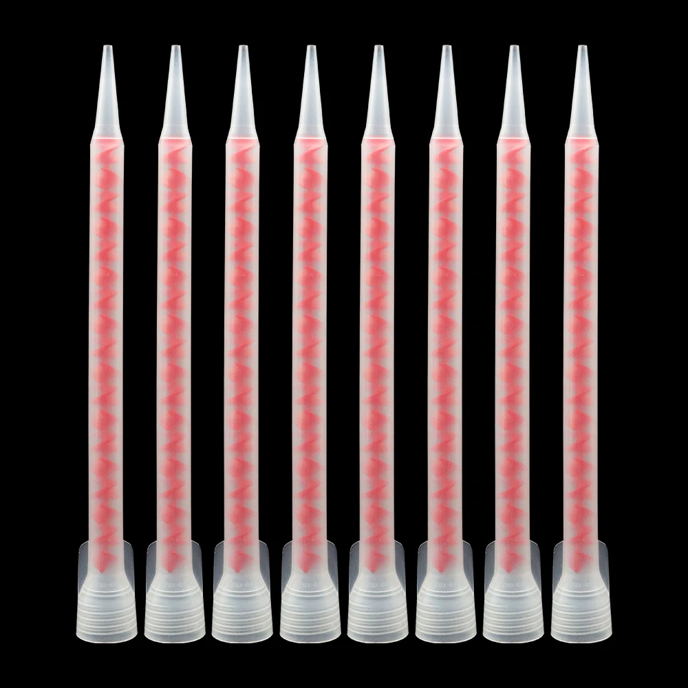 20pcs Dual barrel mixing nozzle, dual epoxy glue gun mixing nozzle suitable for 200ml and 400ml manual ink cartridges