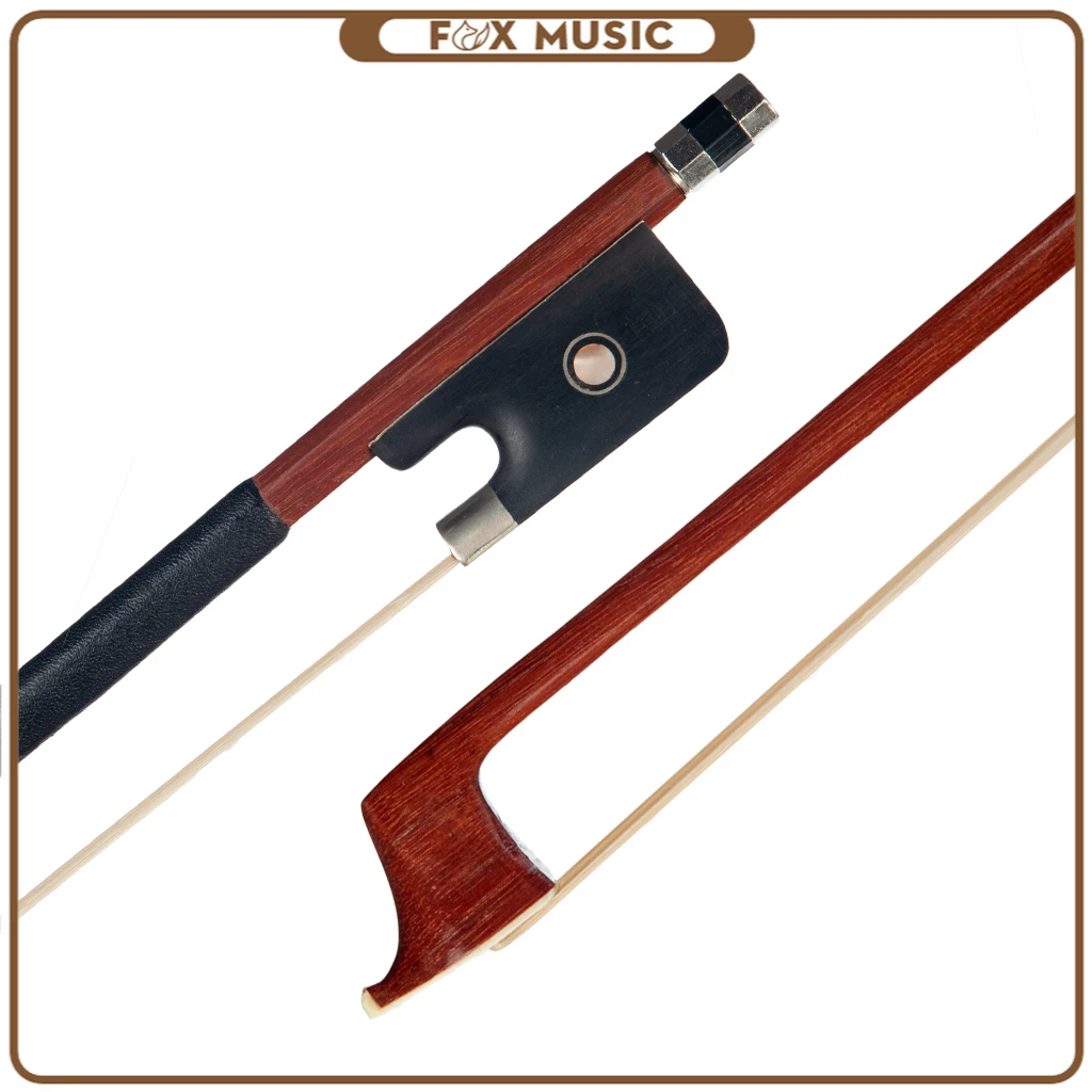 

4/4 Size Cello Bow Brazilwood Bow Sheep Skin Grip Round Stick W/ Ebony Frog Paris Eyes Inlay Beginner Use