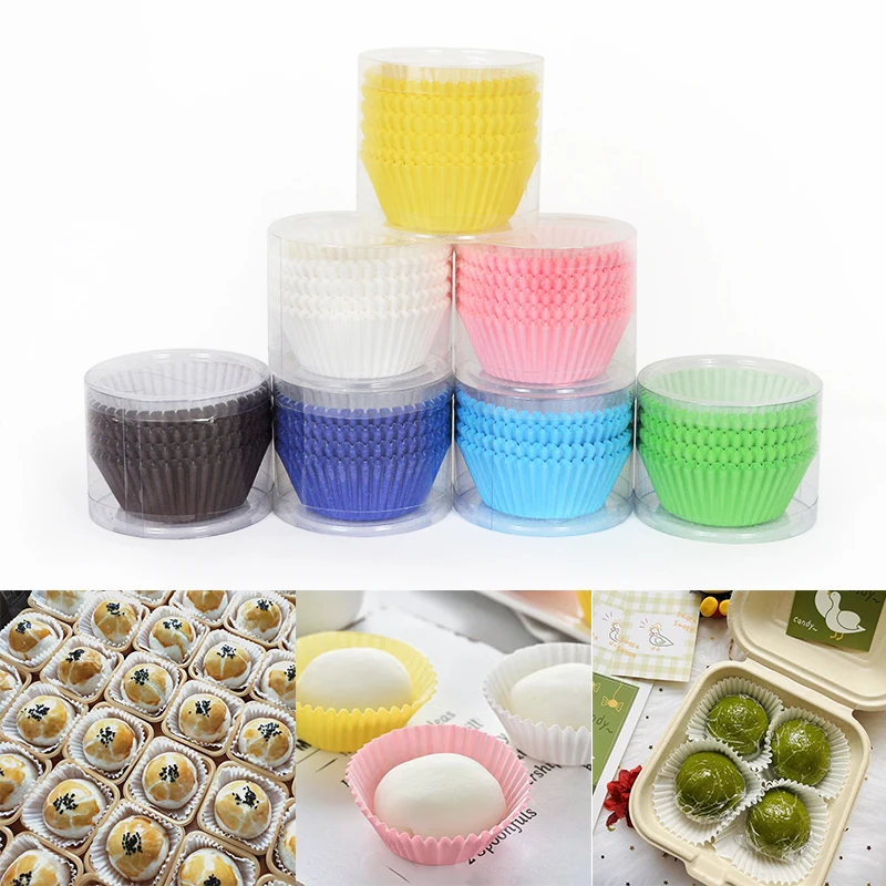 100pc Cupcake Liners Paper Meiniang Paper Oil-Proof Baking Cup Meiniang Liners Paper Tools Muffin Box Case Party Tray Cake Decor