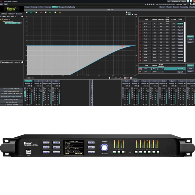 

LM836T 96KHz Achurch Audio Processor 3 In 6 Out Audio Processor Digital Effects Professional Dsp Audio Processor