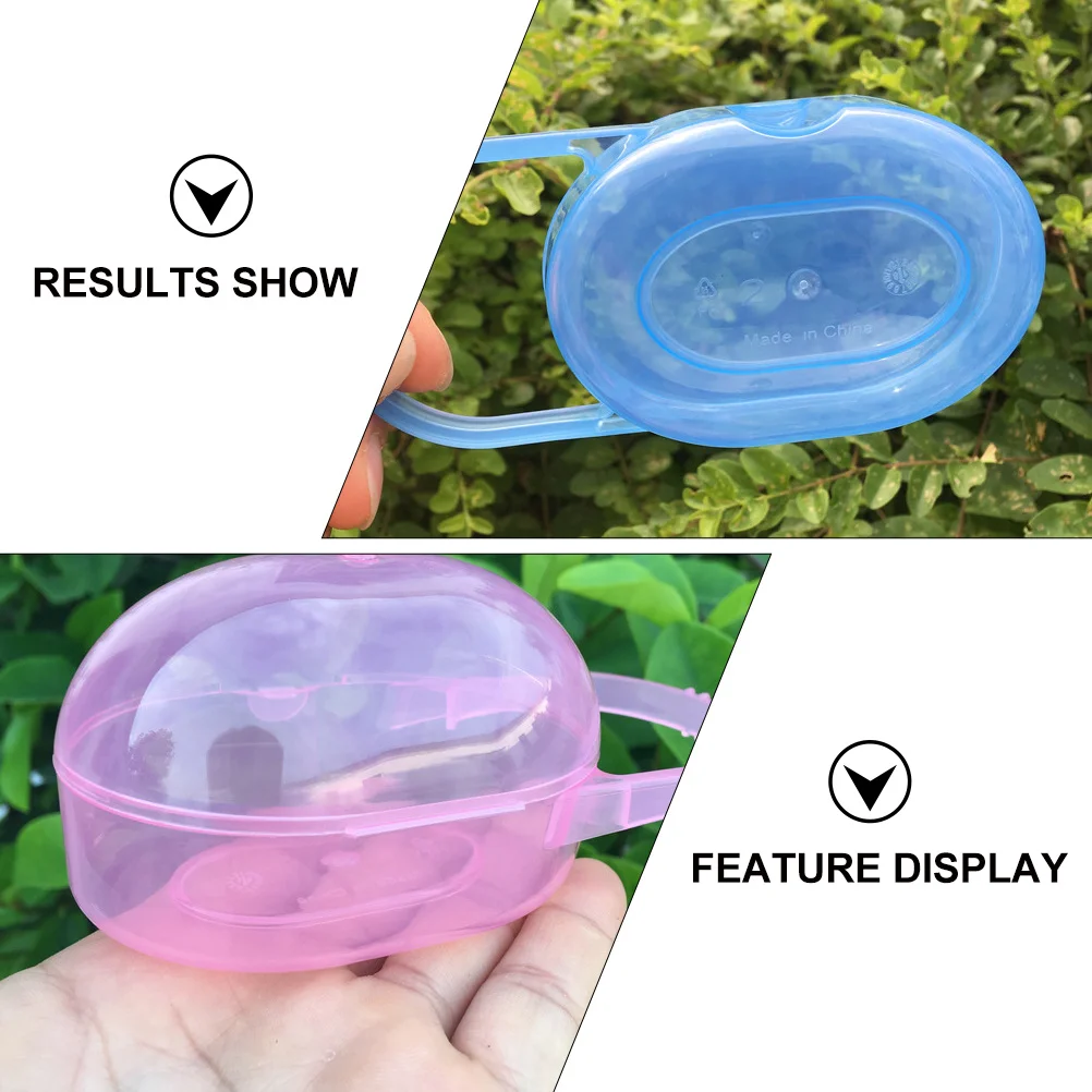 

4Pcs Pacifier Cases Durable Easy Clean Portable Container for Baby Soothers Protection Pacifier Cases Box Holder Box