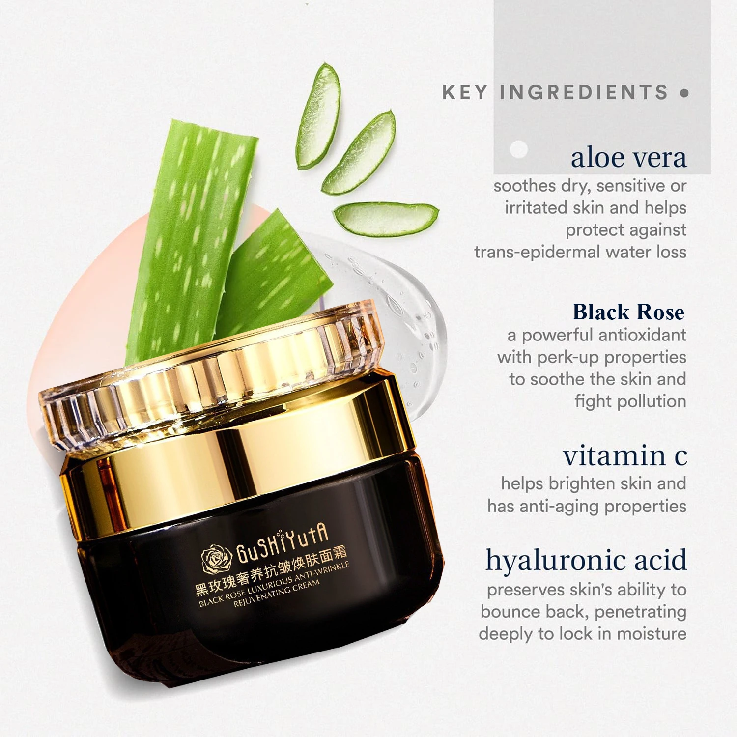 كريم شد الوجه الفوري من بلاك روز وكريم شد البشرة المستدام لشد الوجه يقلل من الخطوط الدقيقة كريم العناية المرطبة اللطيفة #3