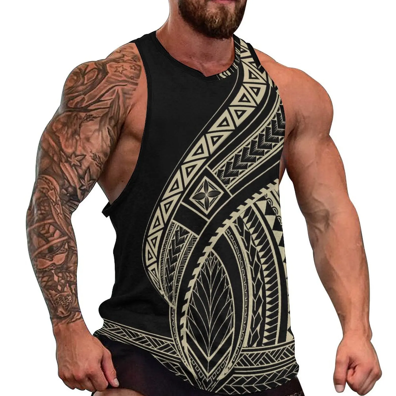 Best Price Wholesale Custom Mens Basketball Jersey Uniforms Polynesian Tribal Sports Wear Sublimation Adult Unisex Singlets Vest