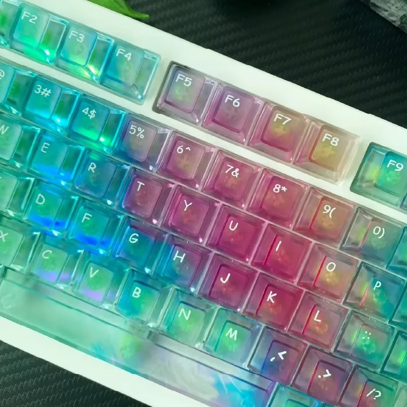 Symphony Mist Transparent Keycap Qingying Fujian Personalized Customized Keyboard Keycap 119 Keys Small Full Set DIY