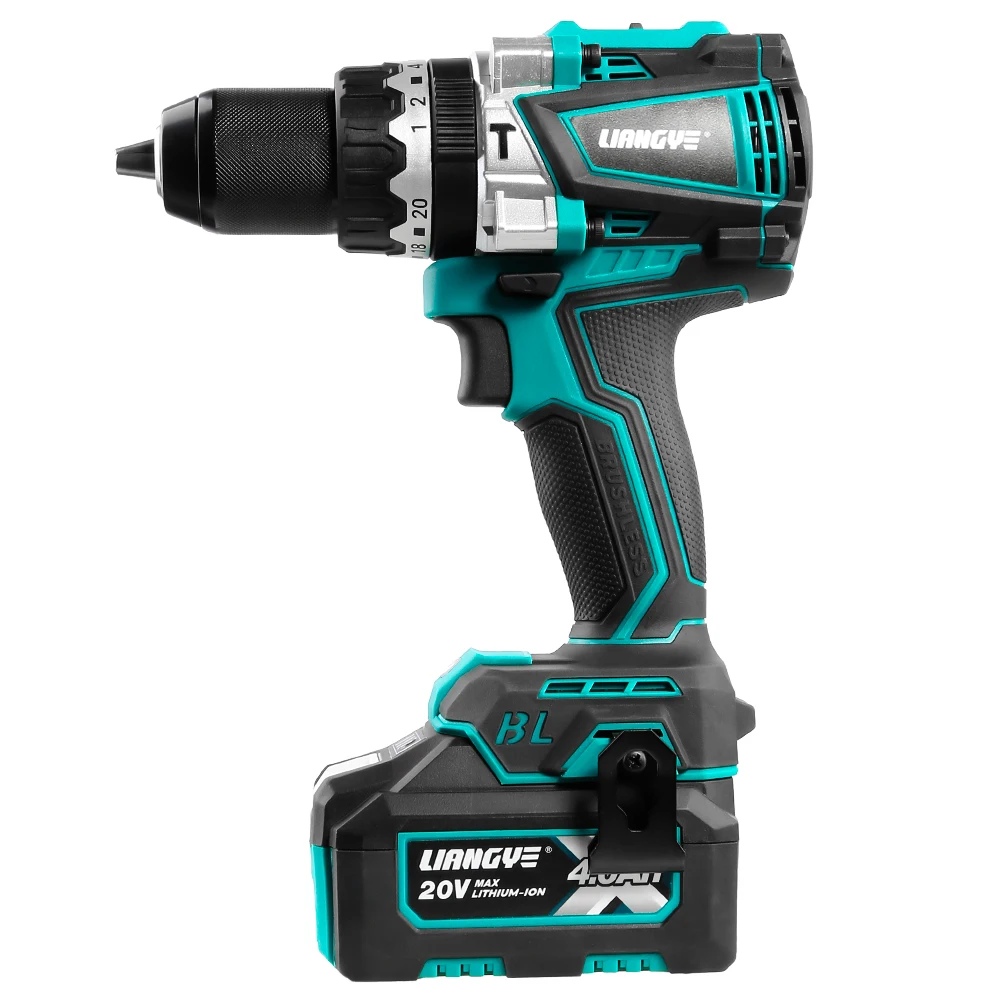 Brushless 20V Power Tools 120N.m Impact Drill Handheld Drill Impact Driver 13mm Chuck Electric Tool