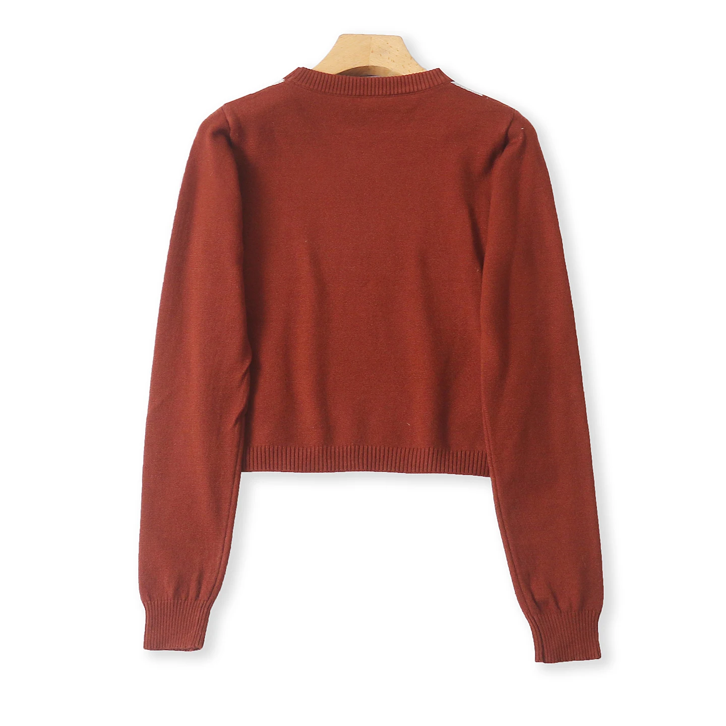 

Tie-Dye Knitwear Loose Long Sve round Ne Pullover Diamond Pattern Autumn New Sle Women Faionable Clothing