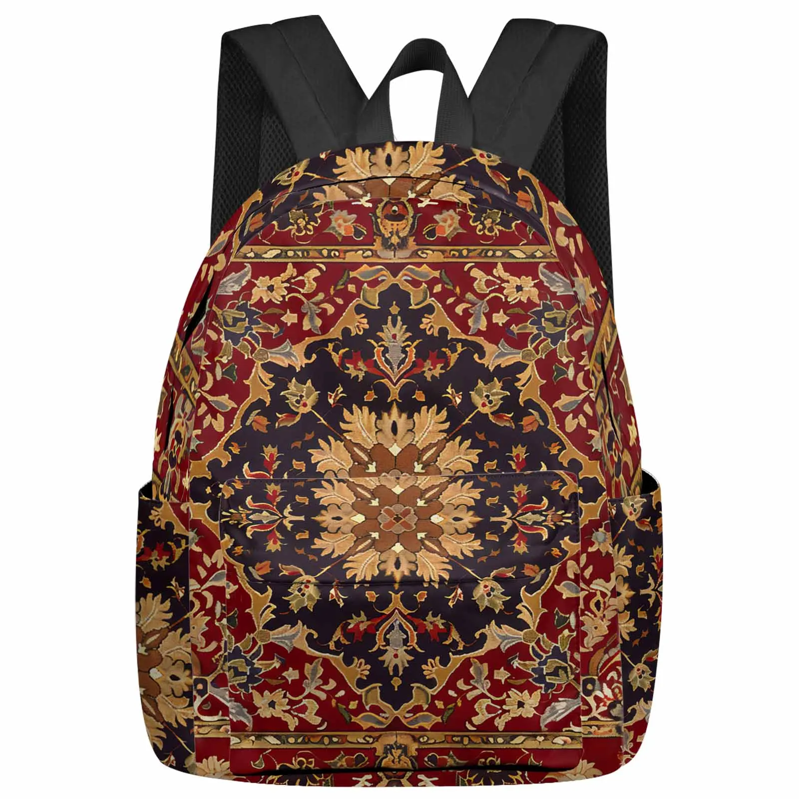 Floral Decorative Carpet Stripes Backpacks Teenagers Student School Bags Laptop Custom Backpack Men Women Travel