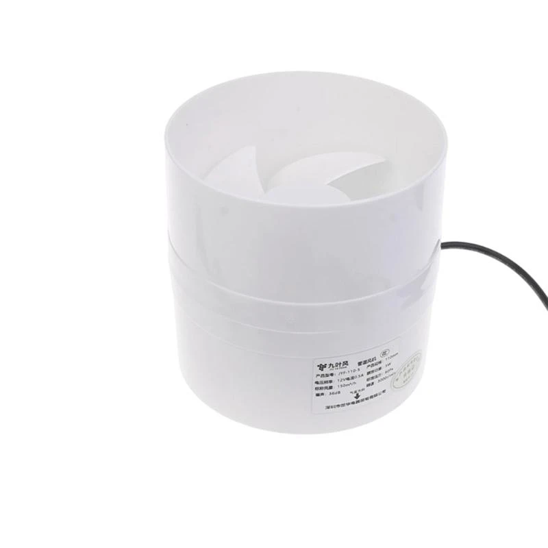 Y1AD Quiet Operation Pipe Ventilation Fan 12V for Indoor Air Quality Improvement, Heating Cooling Mixing Air Circulation