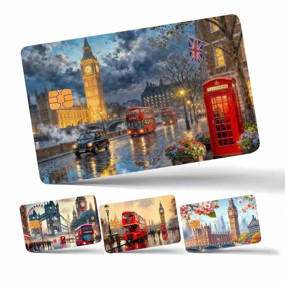 Retro London Street Elements Perfect Gift Ide merch  layout  Cover Credit Card Stickers   Distinctive design