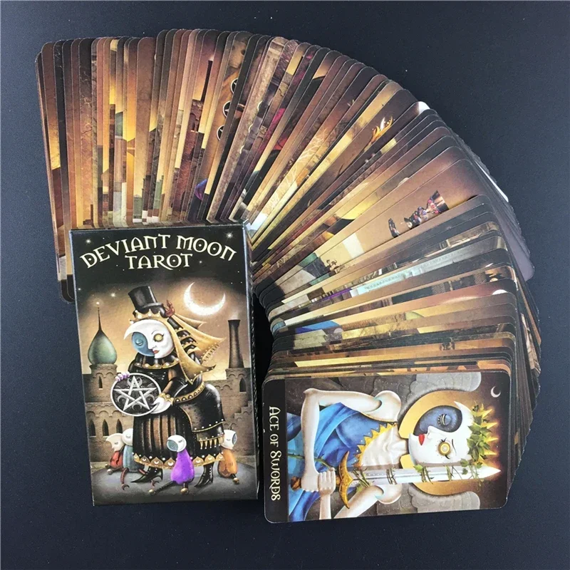 New English Board Game Deviant Moon Tarot Cards English Version For Family Party  Table Deck Games Entertainment Board games