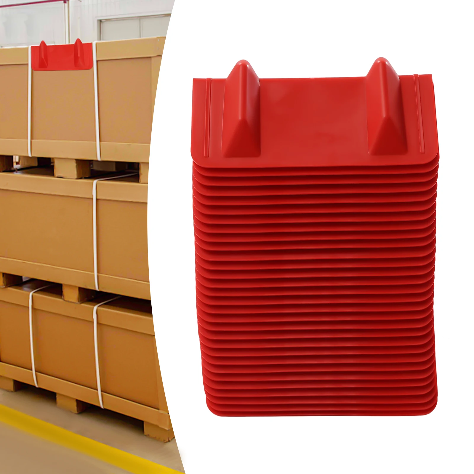 30-Pack Red PP V Shaped Corner Edge Protector 10"X4" Flatbed Tow Truck Trailer