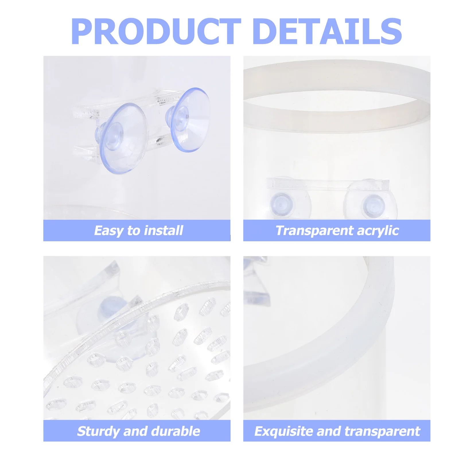 

1Pcs Aquarium Fish Fry Breeding Box Transparent Acrylic Hatching Isolation Tank with Suction Mounts for Secure Installation