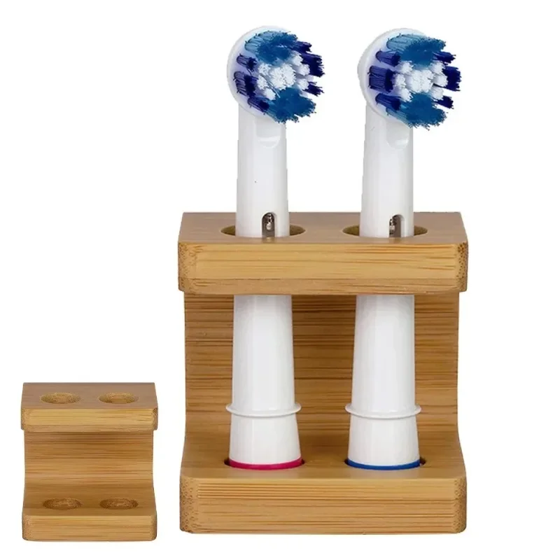 

Multi Slots Electric Toothbrush Head Holder Mini Portable Durable Hotel Natural Bathroom Bamboo Stand Non Slip Freestanding