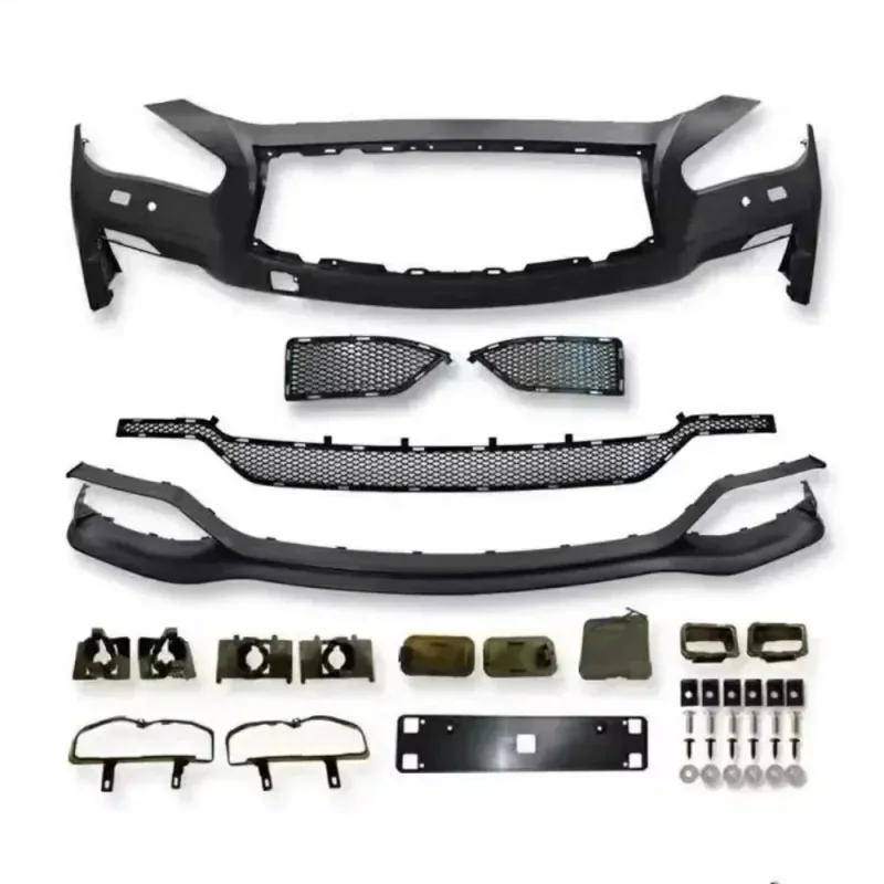 Styling Hot Selling Q50 Front Rear Bumper Grille Fog Frame Lip Exterior Body Parts Mods 3