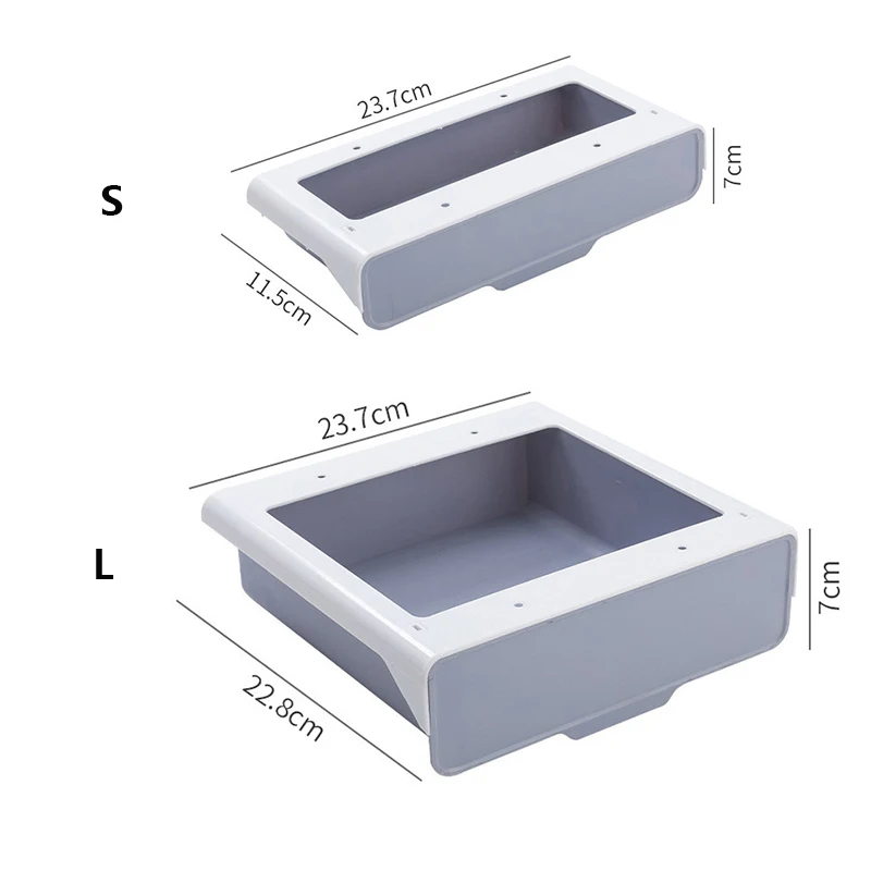 Boîte de rangement cachée sous le bureau, couteau MELKnife, fourchette, cuillère, escalier, auto-adhésif, outil d\'acquisition de cuisine