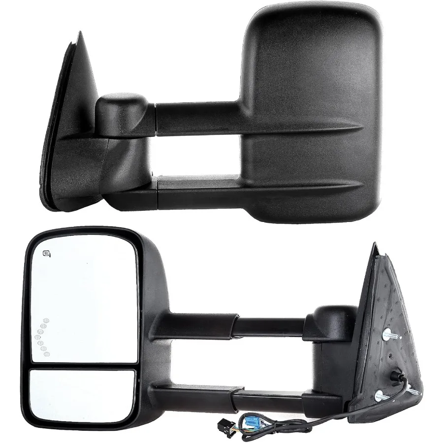 

Буксирные зеркала подходят для классических моделей Chevy и GMC Silverado Sierra Pickup Trucks 0-2007 годов с регулируемой мощностью и подогревом светодиодов