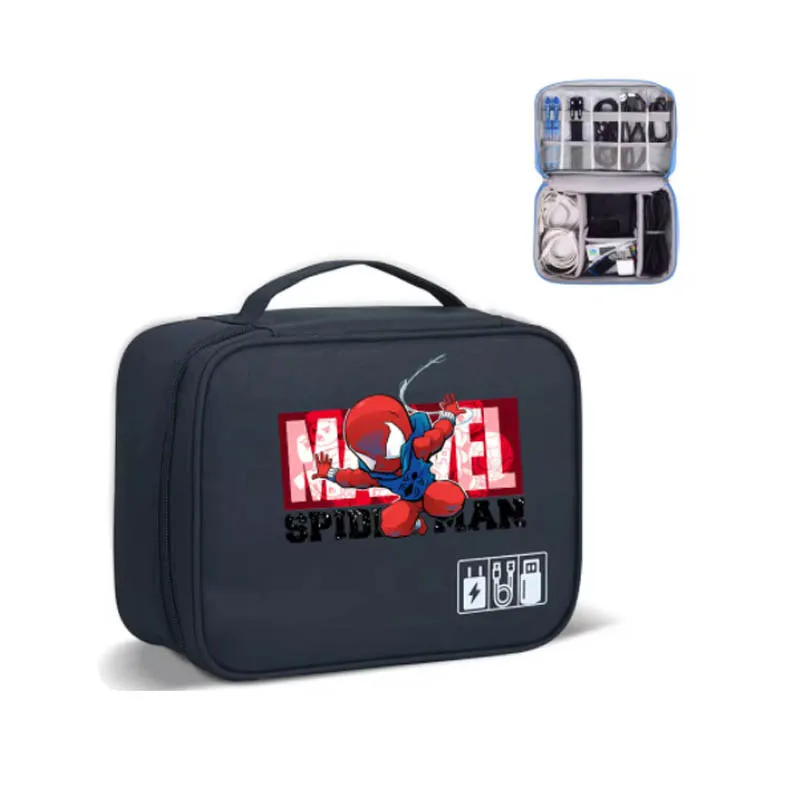 

Spider-man Cable Travel Tote Groot Digital Electronic USB Accessories Storage Bag Charger Plug Organizer Portable Travel Bags