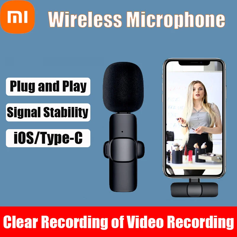 

Xiaomi Professional Wireless Lavalier Microphone Recording Interview Business Micfor iPhone iPad Laptop Android Gaming Video