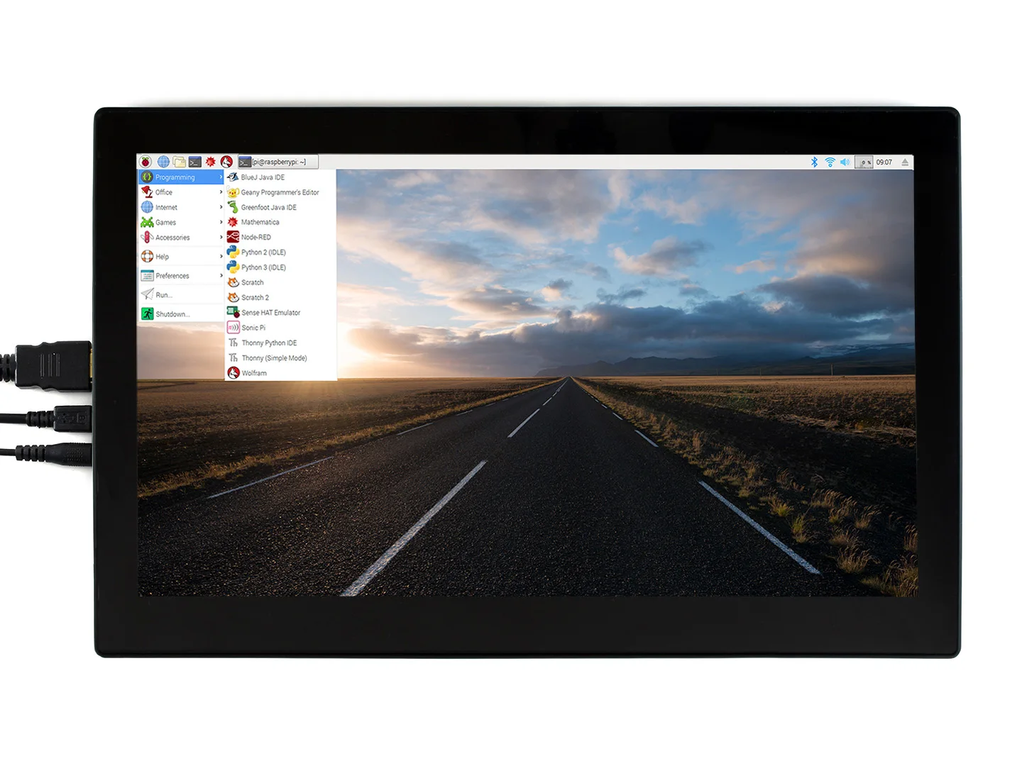 LCD HDMI de 13,3 polegadas (H) (com caixa) Versão V2, 1920 × 1080, HDMI, IPS, suporta todas as versões do Raspberry Pi/Jetson Nano/Console de jogos