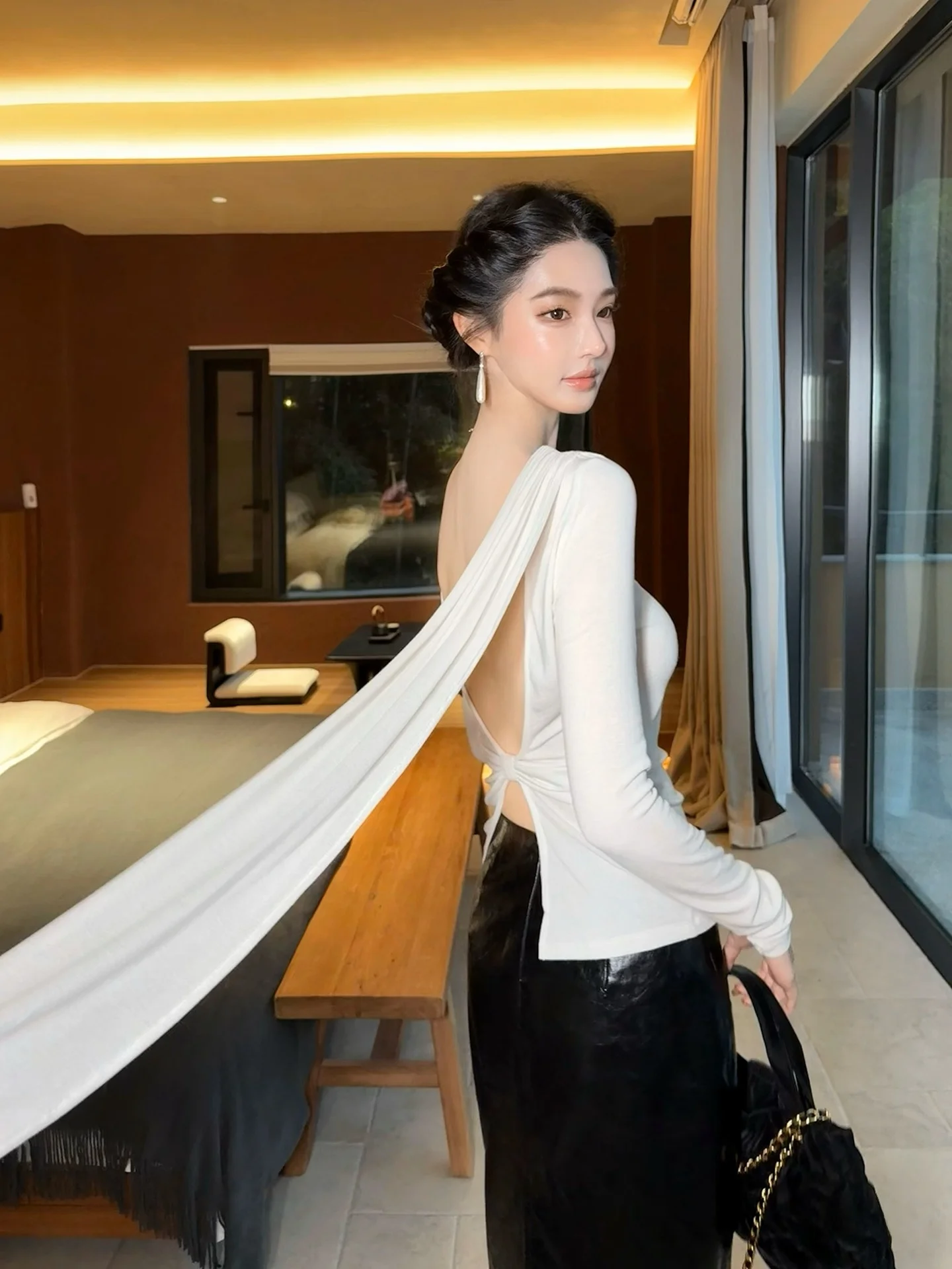 

Женский облегающий вязаный свитер ALIN le Wool Bal для молодых девушек, белый, зимний, модный, для ношения под одеждой