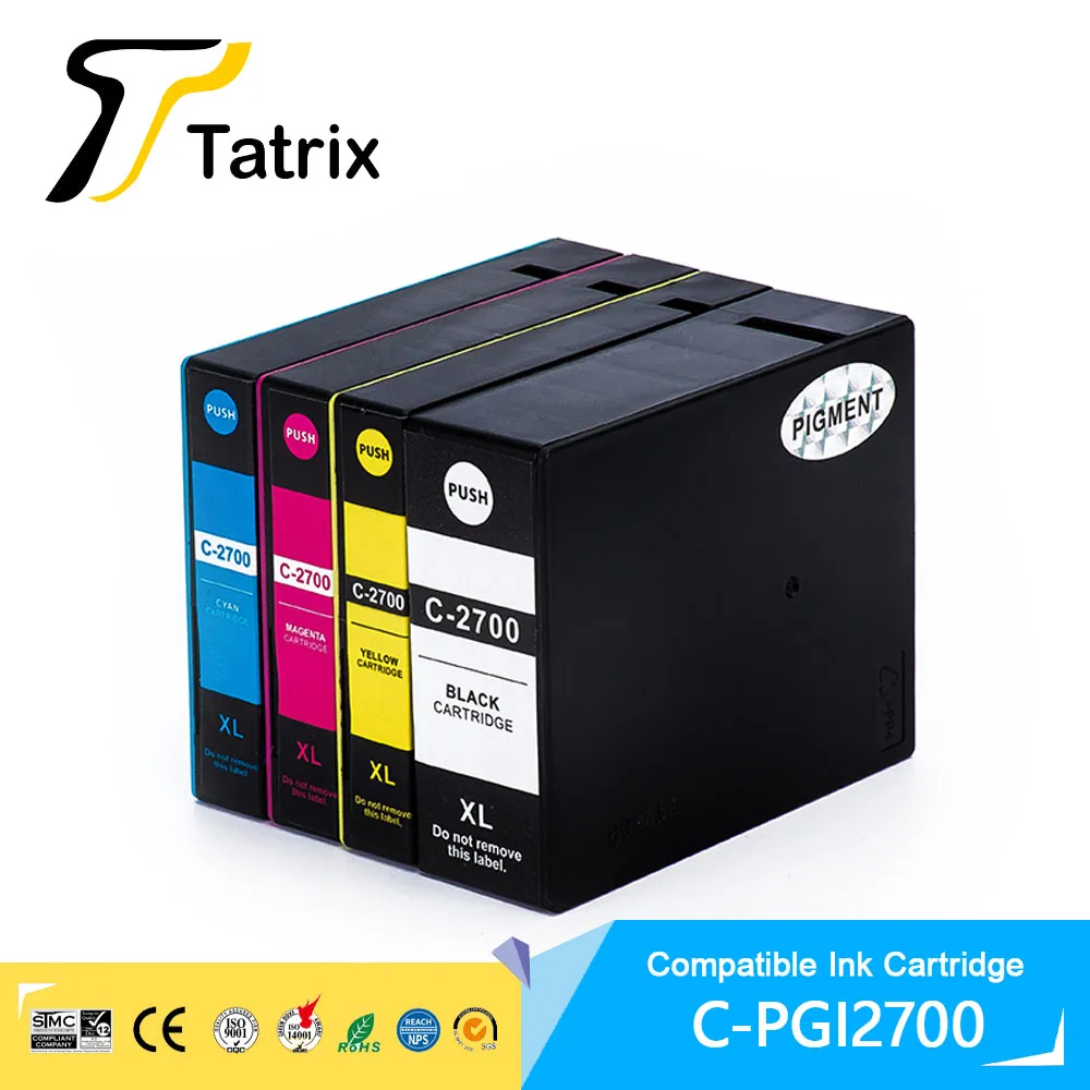 Tatrix PGI-2700 PGI2700 Canon 2700 Compatible ink Cartridge For Canon MAXIFY IB4070/iB4170/MB5070/MB5170/MB5370/MB5470 printer