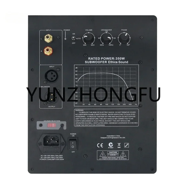 Subwoofer Amplifier Board Plate Amplifier Ethics Sound 350W For Closed & Phase-Inverted Subwoofers