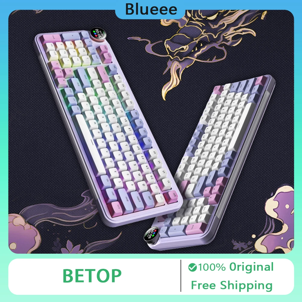 BETOP Inspiration Mechanical Keyboard Wireless 3 Mode RGB Customized Translucent Keycap Hot Swap Gasket 97 Keys PC Game Keyboard