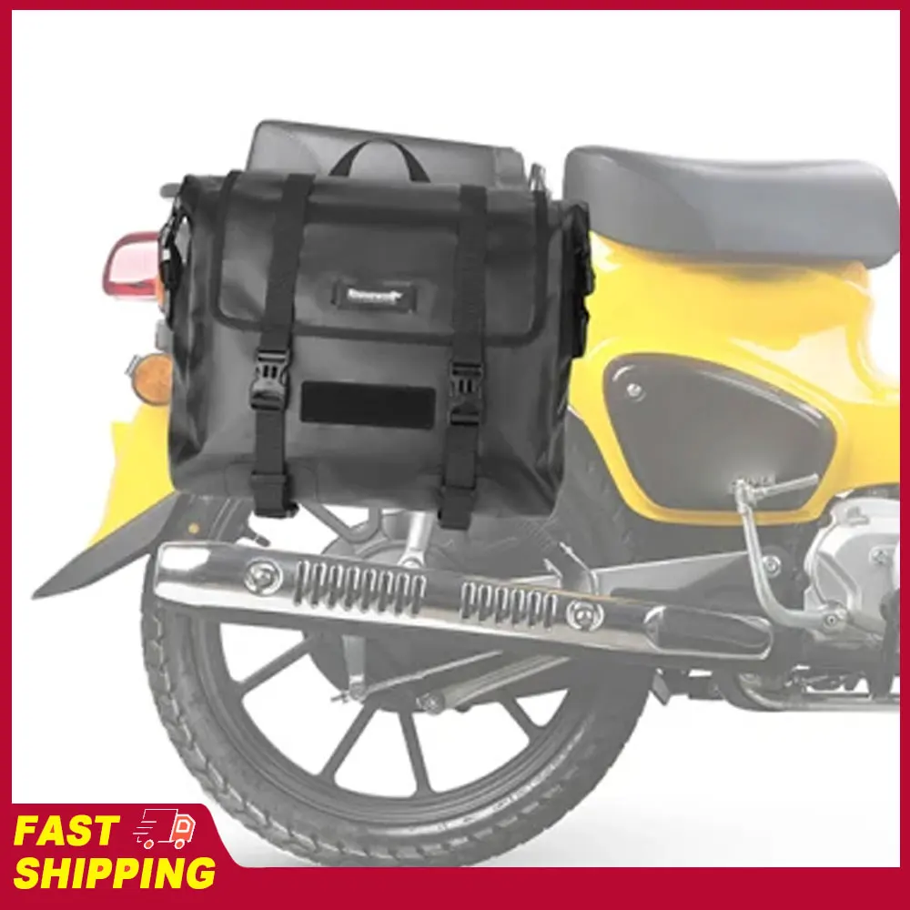 

Waterproof Motorcycle Saddle Bag Quick Release Luggage Bag Large Capacity Side Storage Organizer 15L with Removable Inner