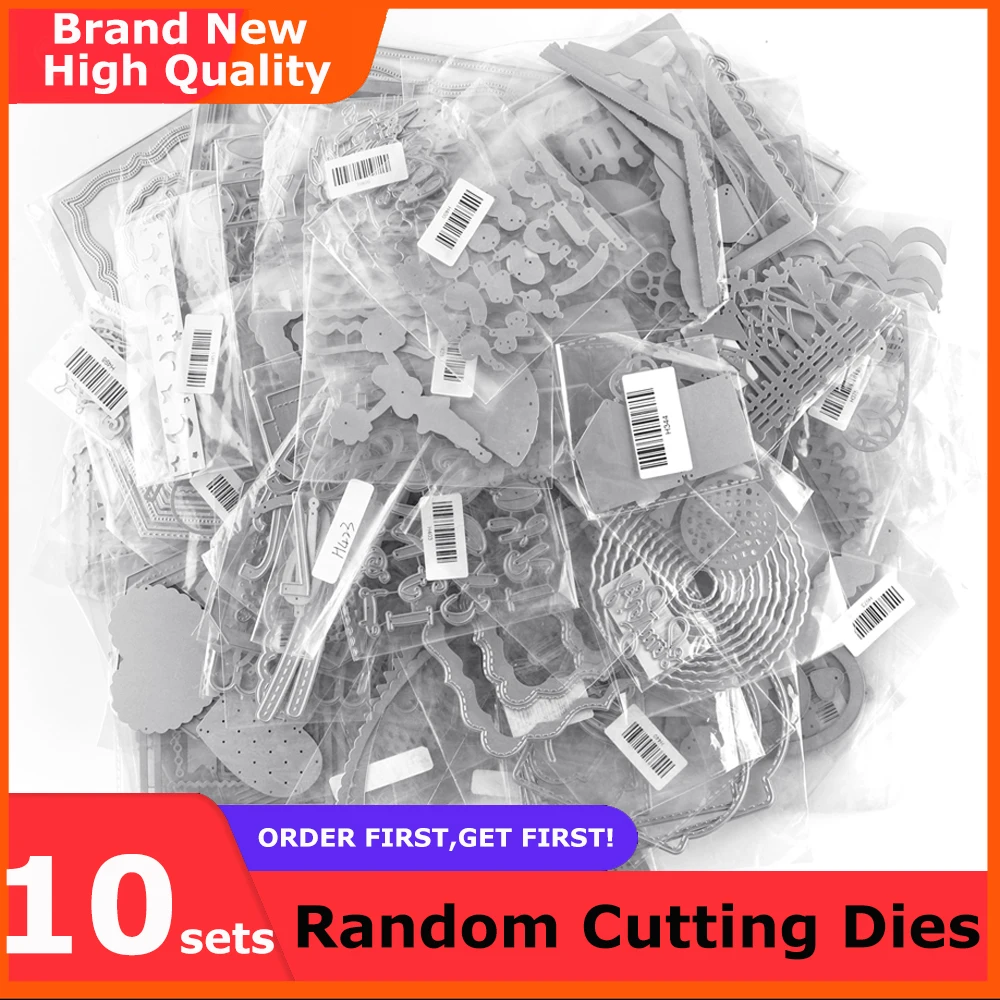 10-90 sets Different Metal Cutting Dies Stencil Random Pattern Dies Lucky Bag for DIY Scrapbooking Decor Card Making Template