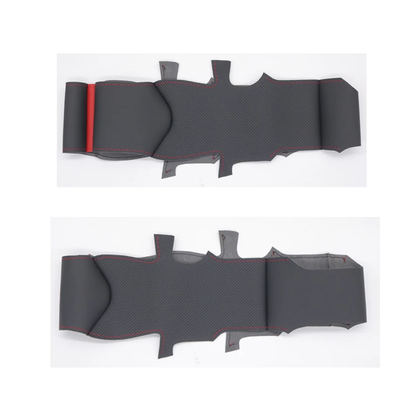 Black Faux Leather Car Steering Wheel Cover for Ford Ranger Raptor 2022 2023 2024