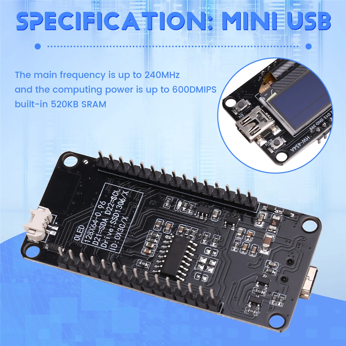 GFR5-ESP32 ESP-WROOM-32 Módulo de placa de desarrollo WIFI CH340 Mini USB