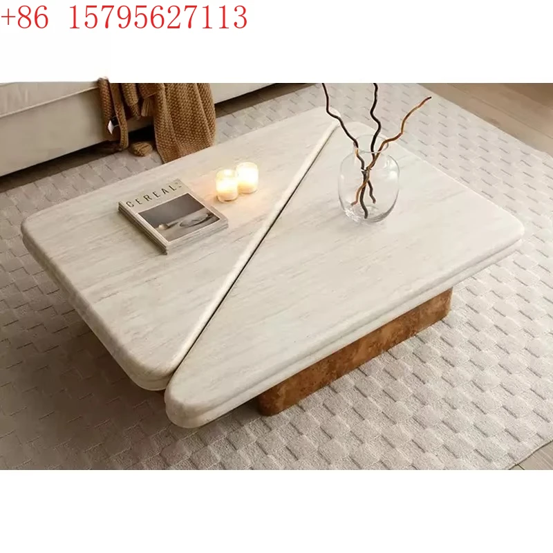 

Комплект мебели для гостиной в скандинавском современном стиле с мраморной столешницей, каменная мебель для отелей, современный роскошный журнальный столик из травертина